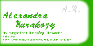 alexandra murakozy business card